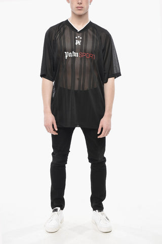SPORT T-Shirt aus Mesh mit Logodruck