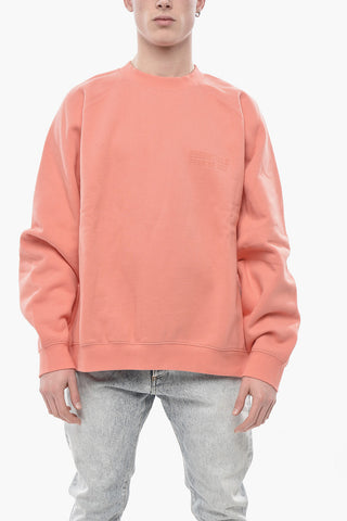 ESSENTIALS Crewneck Cotton Fleece With Tone-on-Tone Logo