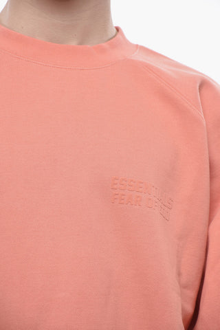 ESSENTIALS Crewneck Cotton Fleece With Tone-on-Tone Logo
