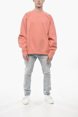 ESSENTIALS Crewneck Cotton Fleece With Tone-on-Tone Logo