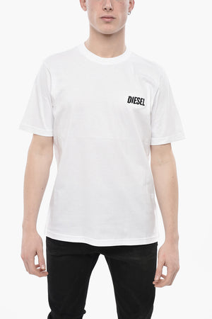 Cotton Crewneck T-Shirt T-JUST-SMALL With Embroidered Logo