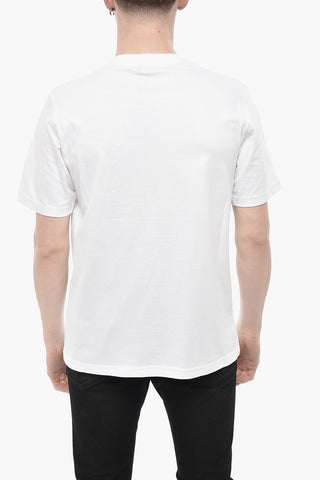 Cotton Crewneck T-Shirt T-JUST-SMALL With Embroidered Logo