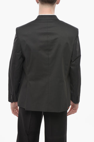 Giacca in Misto Cotone Due Spacchi Revers Classico