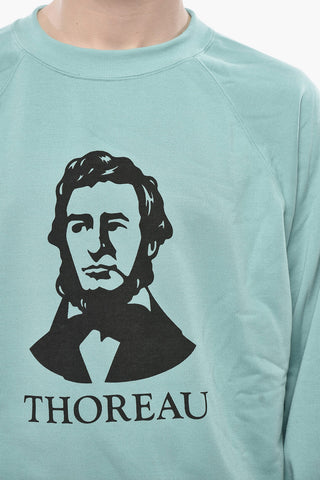 Rundhals-Sweatshirt THOREAU in Uni mit Frontprint