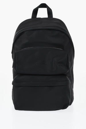 MM6 Solid-Color Nylon Backpack with Tone-on-Tone Logo