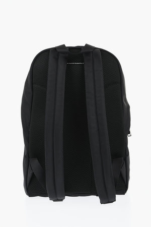 MM6 Solid-Color Nylon Backpack with Tone-on-Tone Logo