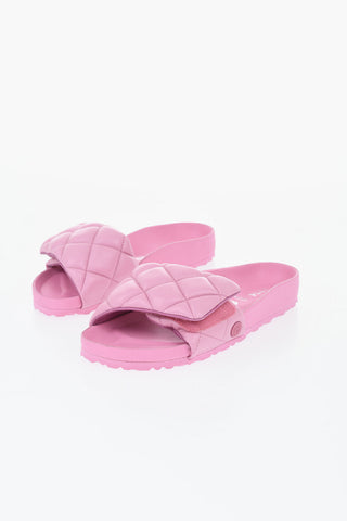 Gesteppte Leder-Slides SYLT Mit Gummisohle