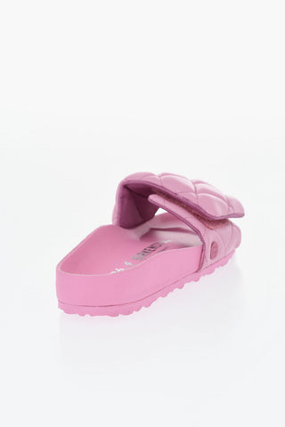 Gesteppte Leder-Slides SYLT Mit Gummisohle