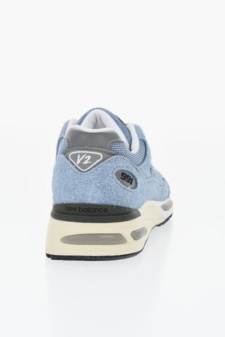 Low-Top-Sneaker 991 aus Wildleder mit kontrastierendem Logo