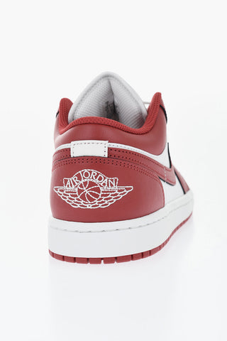 Bicolour Leather Low Sneakers AIR JORDAN 1
