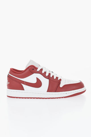 Bicolour Leather Low Sneakers AIR JORDAN 1