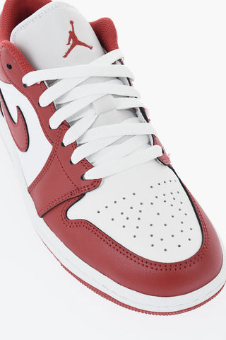 Bicolour Leather Low Sneakers AIR JORDAN 1
