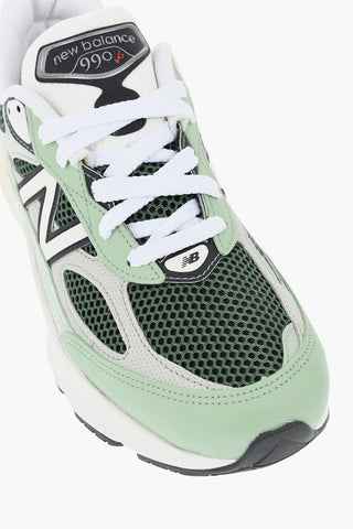 Sneaker 990 aus atmungsaktivem Textil mit kontrastierendem Logo