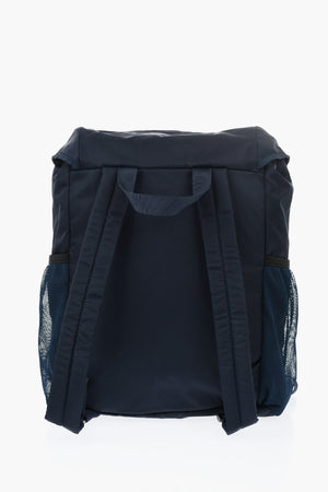 단색 나일론 백팩 로고 프린트