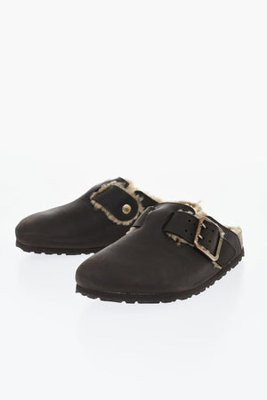 Leather Mules BOSTON BOLD with Sheraling Lining