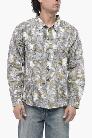 Honeycomb Cotton Shirt DISTORTED HEAT with Double Pocket
