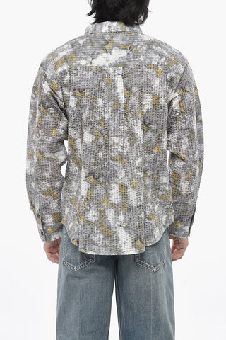 Honeycomb Cotton Shirt DISTORTED HEAT with Double Pocket