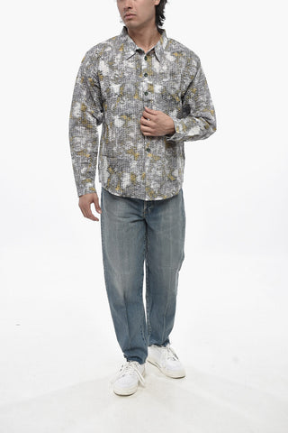 Honeycomb Cotton Shirt DISTORTED HEAT with Double Pocket