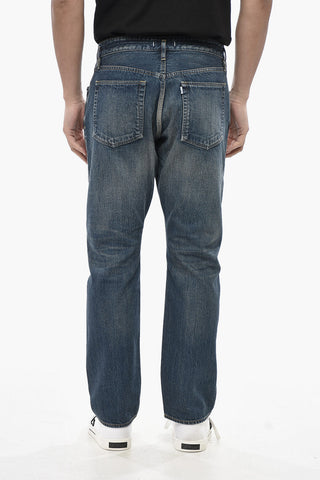Jeans Regular Fit Con Bottone Logato 19cm