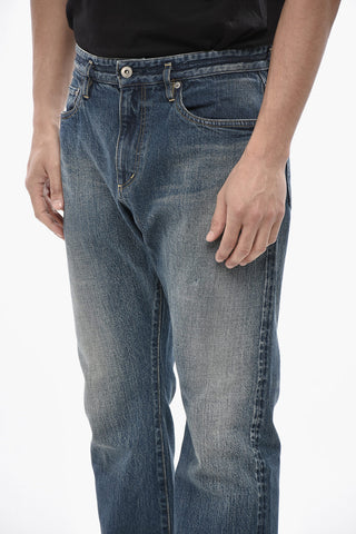 Jeans Regular Fit Con Bottone Logato 19cm