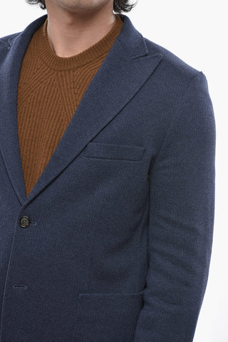 Ungefütterter Zweiknopf-Blazer mit spitzem Revers