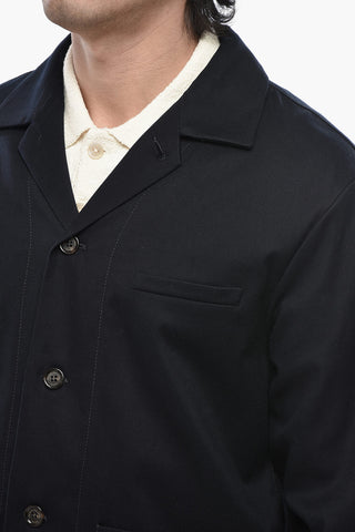 Blazer in Misto Cotone Twill con Tasche ad Aletta
