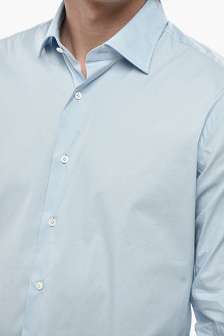 Cotton-Blend Shirt with French Collar