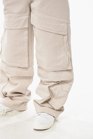 Cotton Cargo Pants with Belt Loops