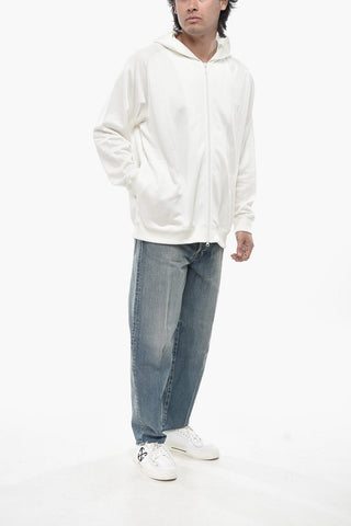 Kapuzensweatshirt aus Baumwollmischung mit Reißverschluss
