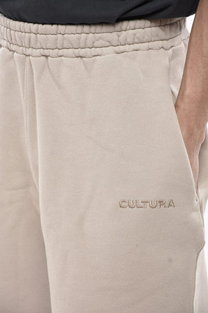 Brushed Cotton Shorts with Embroidered Logo