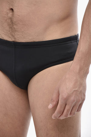 Slip Aus Stretch-Nylon Mit Kontrastierendem Logo