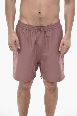 Solid-Color Boxer Swimsuit CHASE With Elastic Waistband