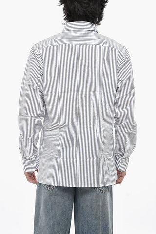 Camicia a Righe con Colletto Button-Down