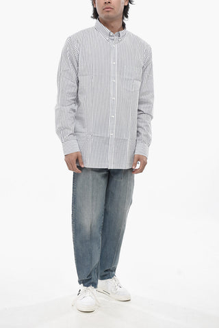 Camicia a Righe con Colletto Button-Down
