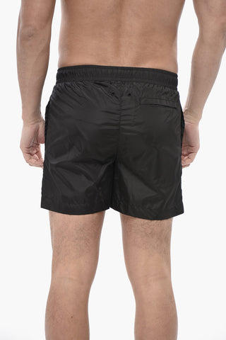 Costume da Bagno Boxer in Nylon con Logo Ricamato