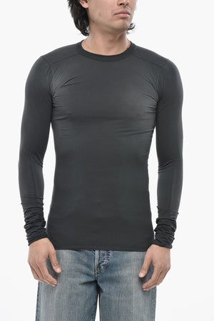 T-Shirt Girocollo in Cotone Organico a Maniche Lunghe