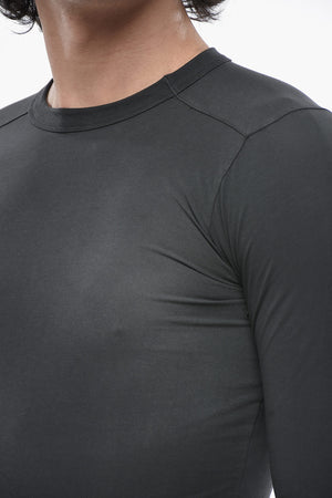 T-Shirt Girocollo in Cotone Organico a Maniche Lunghe