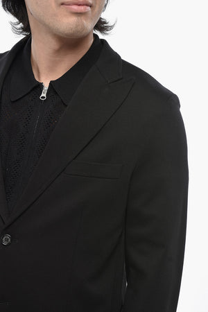 Blazer Slim Fit in Jersey con Rever a Lancia