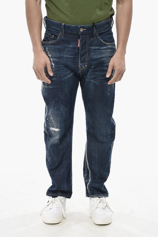Jeans im Vintage-Look BRO mit Leder-Logo-Patch 20cm