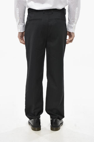 Hose aus Wollmischung BLACKWATER mit verdeckter Knopfleiste