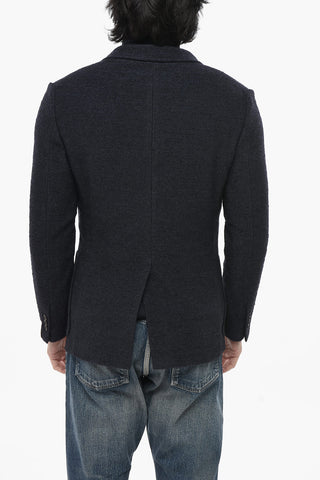 Ungefütterter Einreihiger Blazer mit spitzem Revers