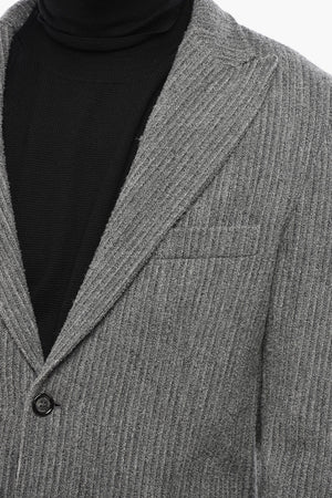 Unlined Single-Breasted Blazer with Notched Lapel