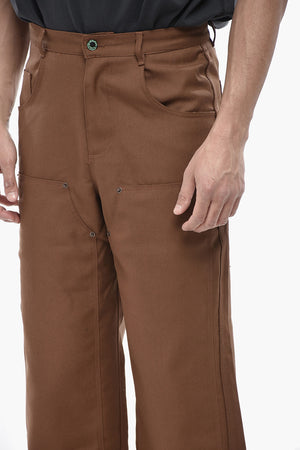 Cargo-Hose aus Wolle mit Logoknopf