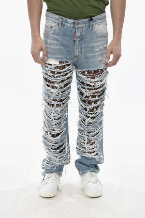 Distressed Jeans 642 With Rhinestone Embellishment 20cm