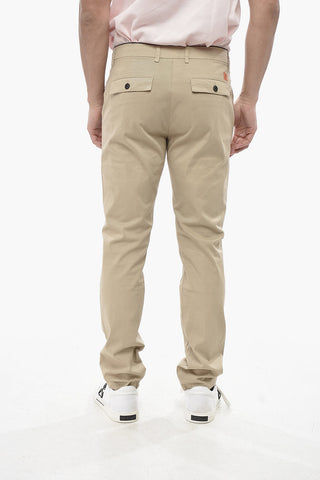 Stretch-Baumwollhose mit regulärem Bund