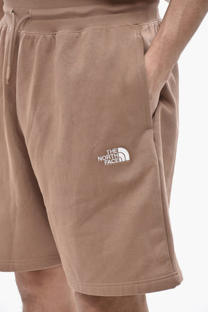 Shorts Relaxed Fit in Misto Cotone Felpato con Elastico in Vita