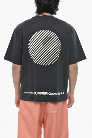 Bedrucktes T-Shirt mit Rundhalsausschnitt aus Bio-Baumwolle