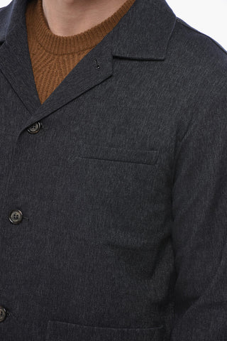 Cotton-Blend Blazer with Patch Pockets