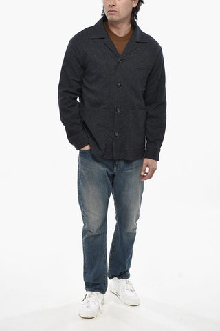 Cotton-Blend Blazer with Patch Pockets