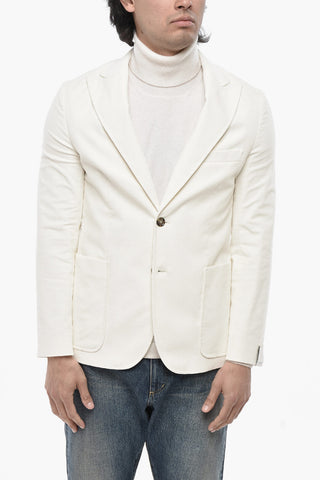 Corduroy Blazer with Notch Lapel